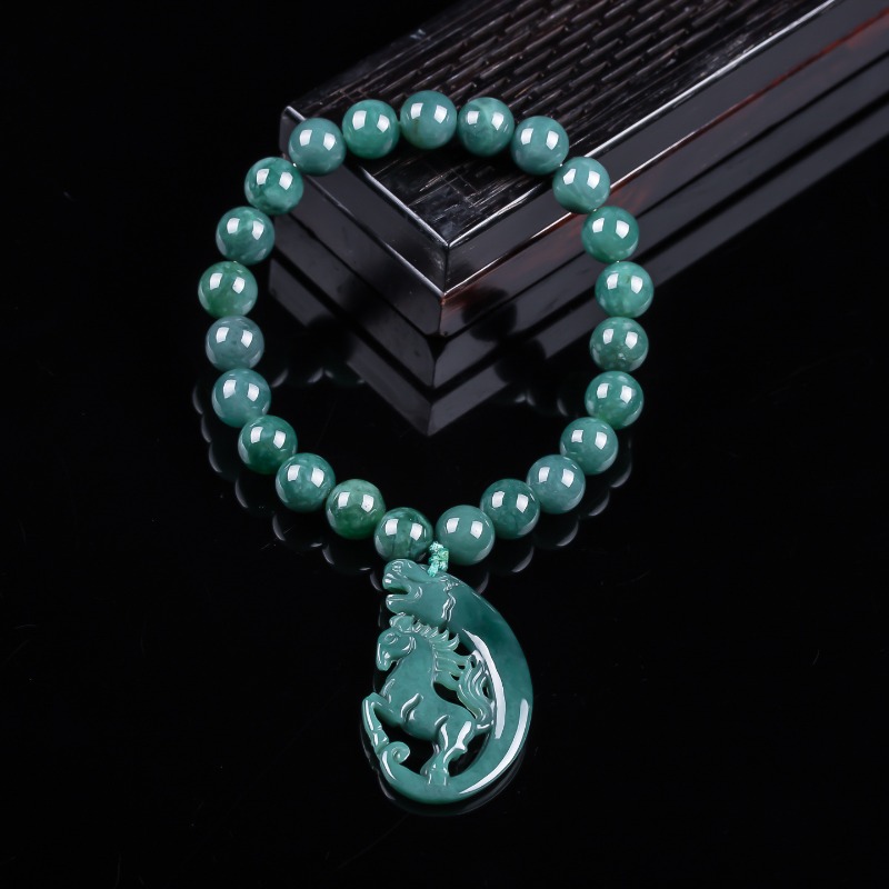 Jewelry & Watches Store - Doğal Yeşim Mavisi Su Zodyak Atı