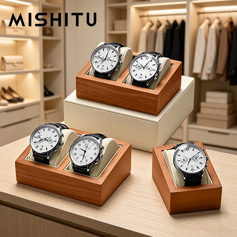 Watch Display Box - MISHITU Masif Ahşap Saat Saklama Kutusu