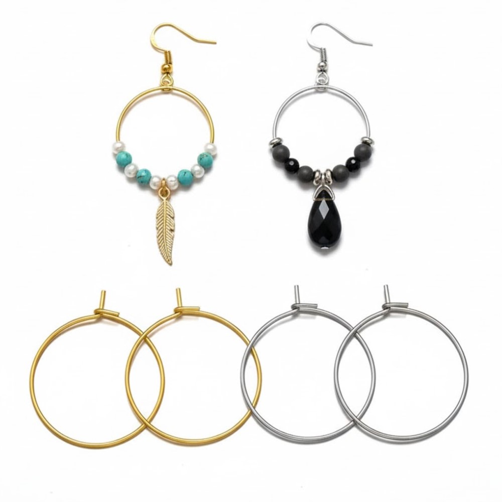 Hoop Earrings - 50 Adet 316 Paslanmaz Çelik 15