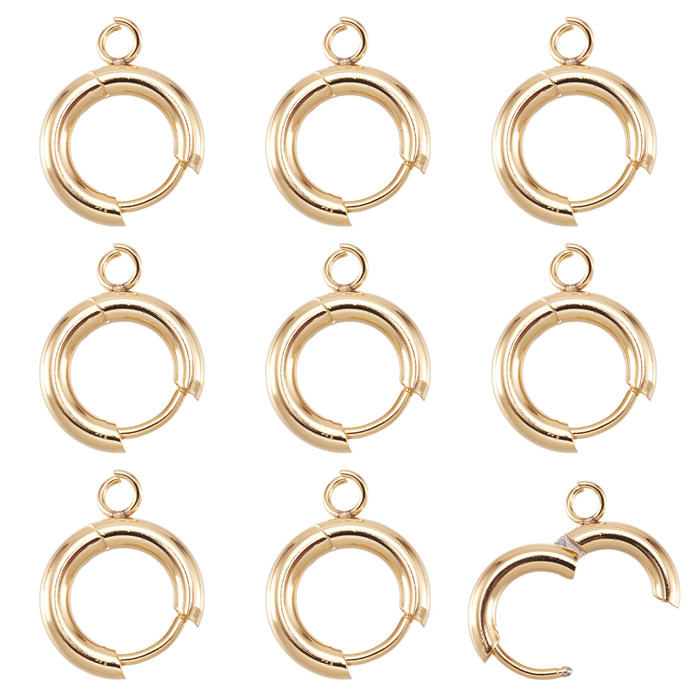 Hoop Earrings - 10 adet 201 Paslanmaz Çelik Huggie