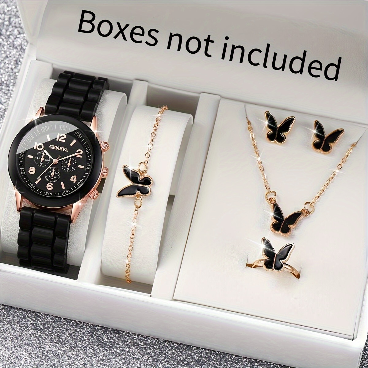 Jewelry Like Watches - 6 adet/takım kadın saati rahat silikon
