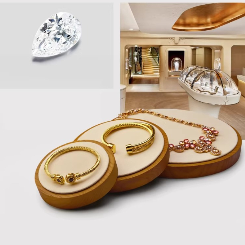 Jewelry Store For Watches - Saatler, Yüzükler için Ahşap Mücevher Sergi