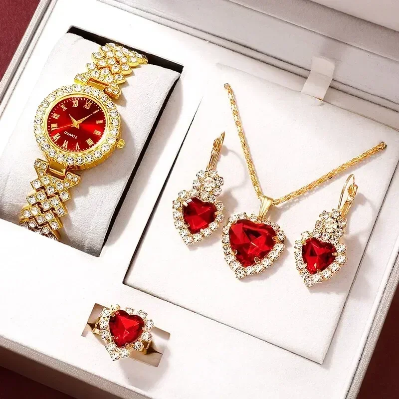 Jewelry Like Watches - Altın lüks İzle kadınlar yüzük kolye