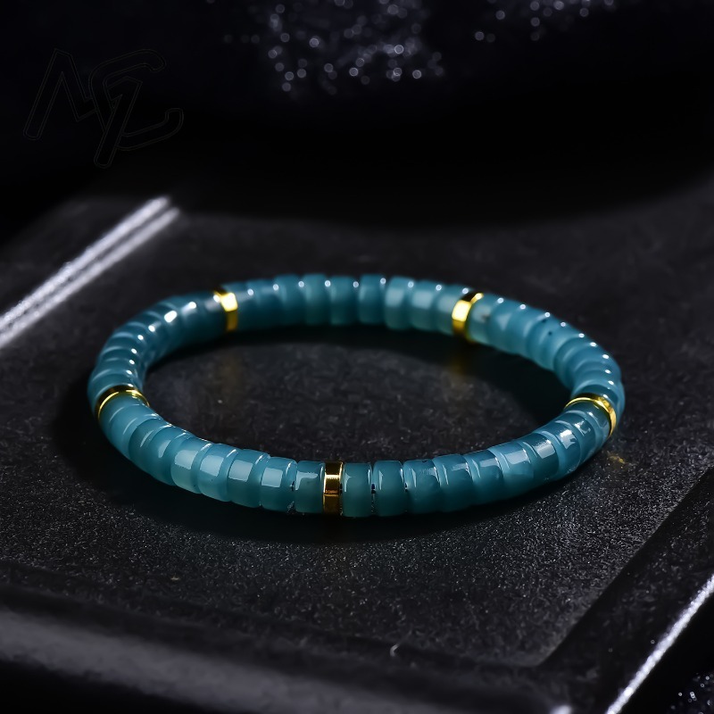 Jewelry & Watches Store - Doğal Yeşim Mavisi Su Abaküs Boncuklu