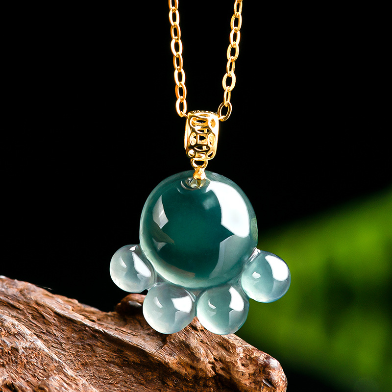 Jewelry & Watches Store - Doğal Gerçek Zümrüt Mavi Su Yeşim
