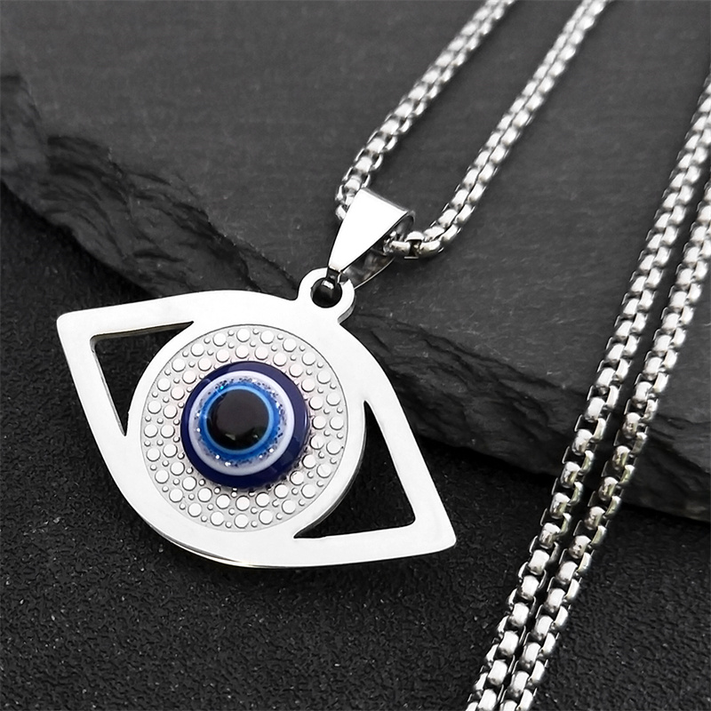Jewelry & Watches Store - İslam Hamsa Nazar Boncuklu Kolye Paslanmaz
