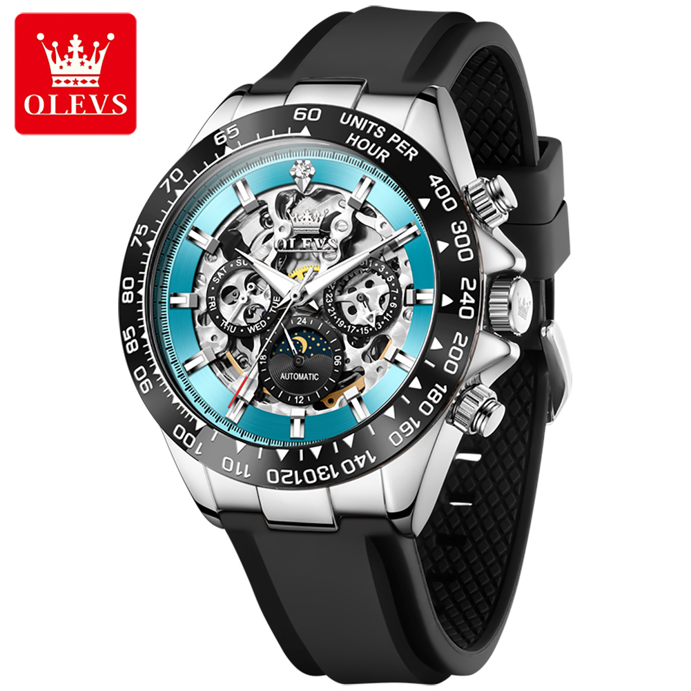 Automatic Watch Winder - OLEVS İskelet Mekanik Erkek Saatler Yüksek