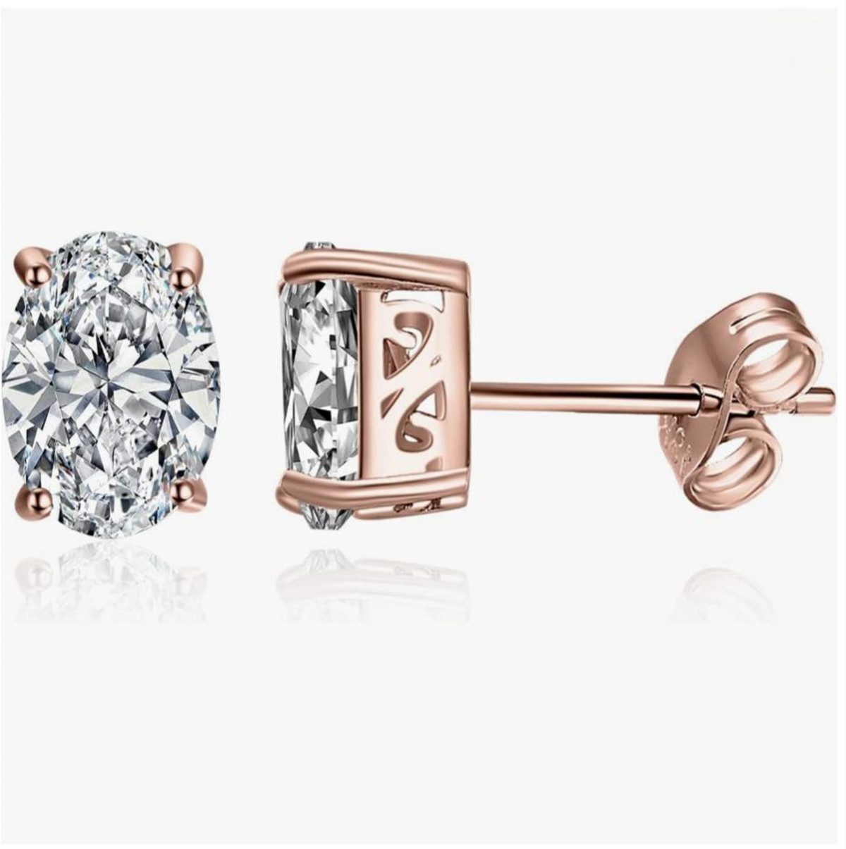 14K altın fiziksel gerçek altı - Diamond Stud Earrings incelemesi ve fiyatı