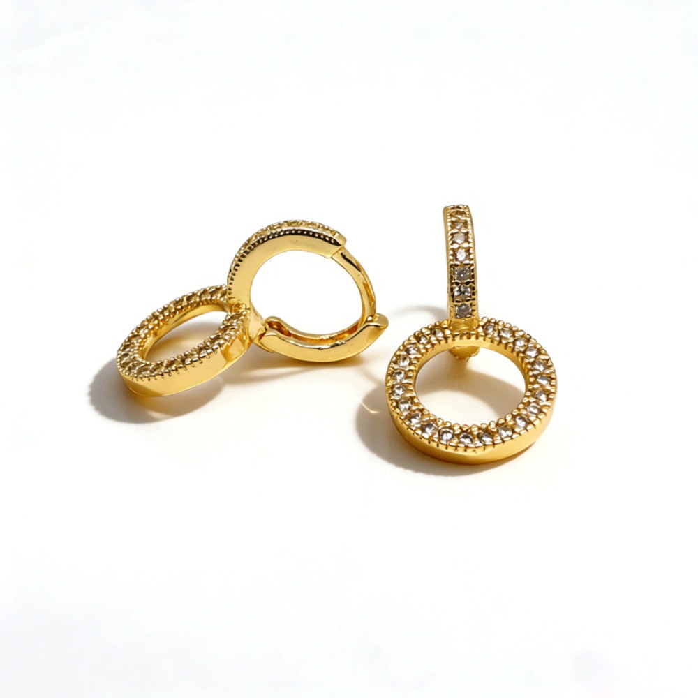 Altın Yuvarlak Küpeler Tam Elm - Diamond Stud Earrings incelemesi ve fiyatı