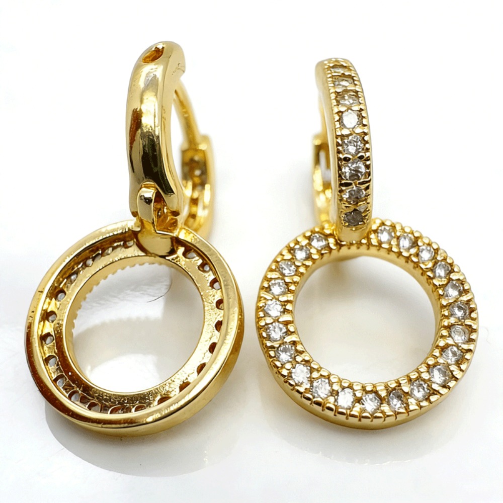 Altın Yuvarlak Küpeler Tam Elm - Diamond Stud Earrings incelemesi ve fiyatı