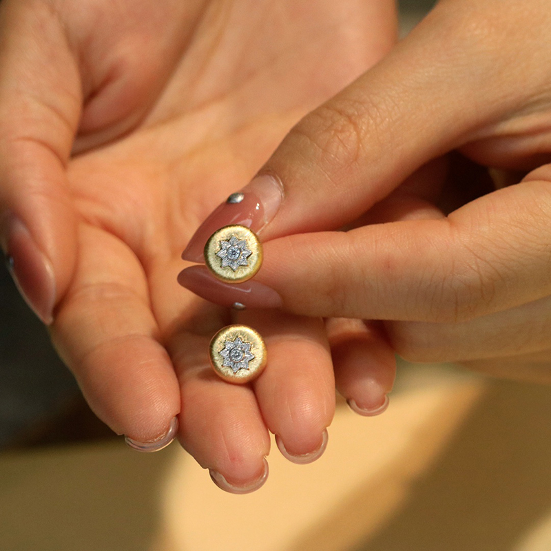 LUOWEND 100% 18 K Sarı Altın K - Diamond Stud Earrings incelemesi ve fiyatı