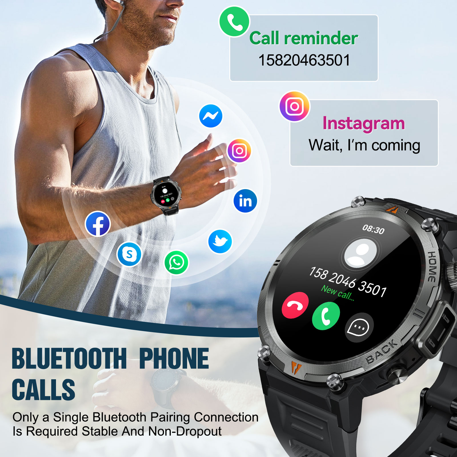 EIGIIS KE3 Bluetooth çağrı akı - Italian Jewelry Watches incelemesi ve fiyatı